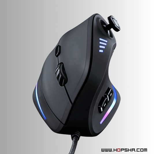 Ergonomic Vertical Gaming Mouse - RGB Programmable  10000 DPI For PC Laptop